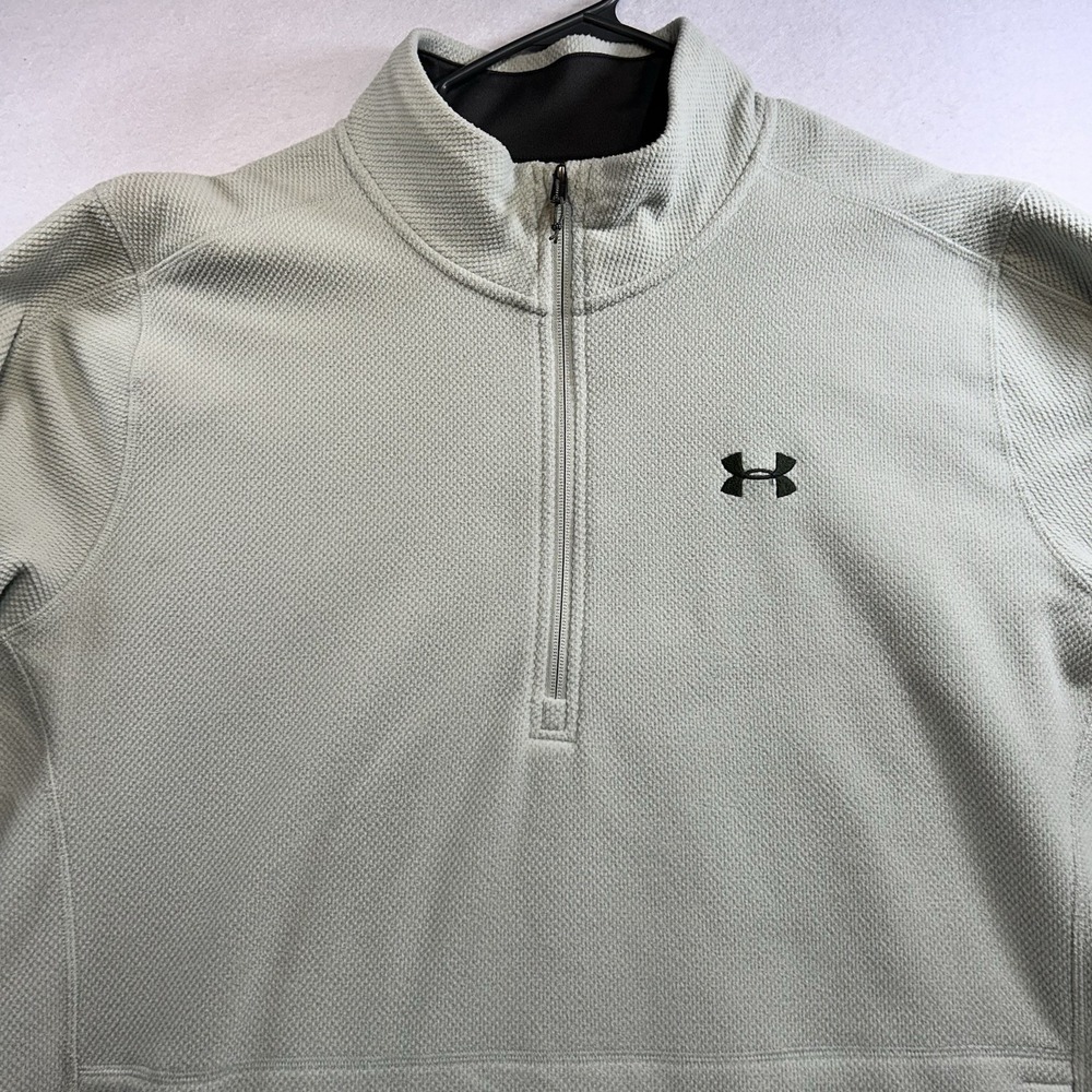 Under Armour Fleece 1/4 Zip Pullover Gray Cold Gear Size 3XL
